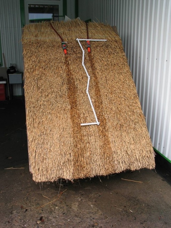 Bild 3: Reetdach lässt Regenwasser gezielt laufen