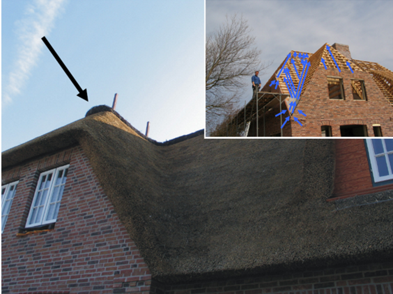 Bild 15: Die Entlüftung der REETDach-Grate ist (noch) problematisch